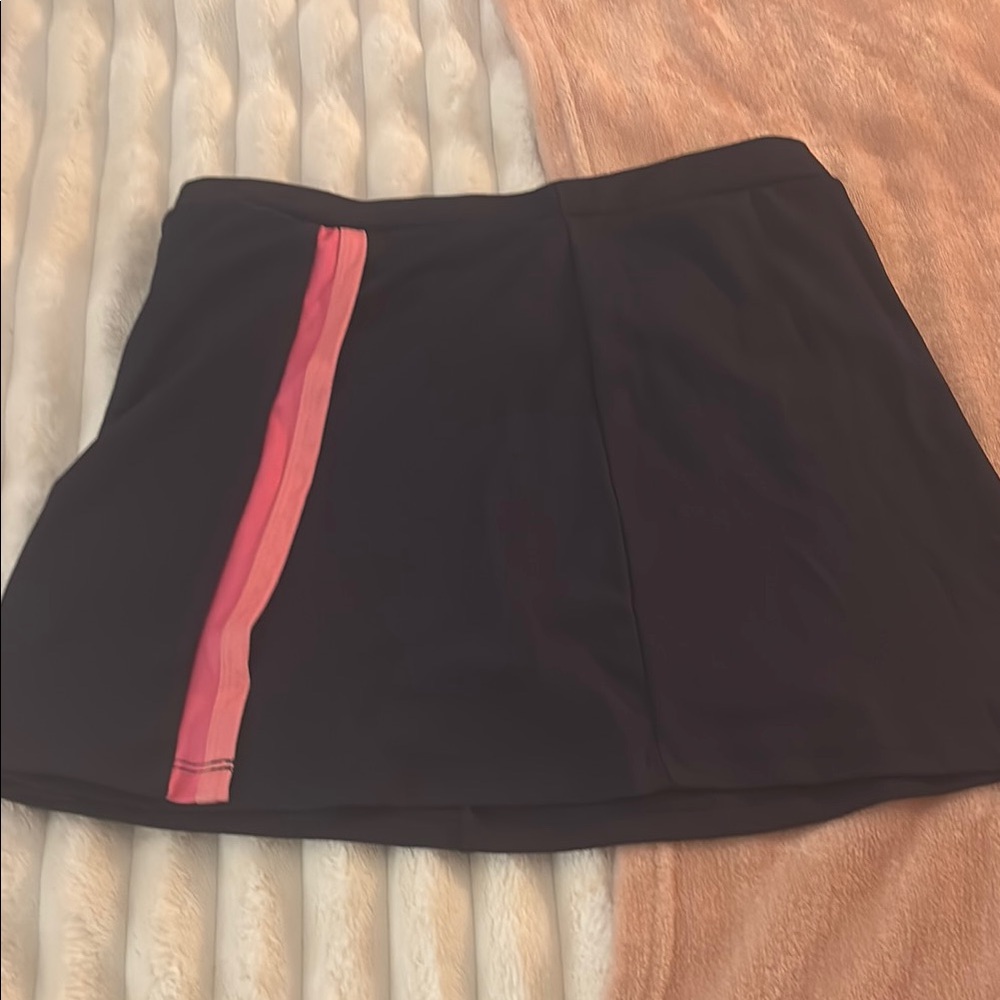 Black Skirt with Pink Stripe